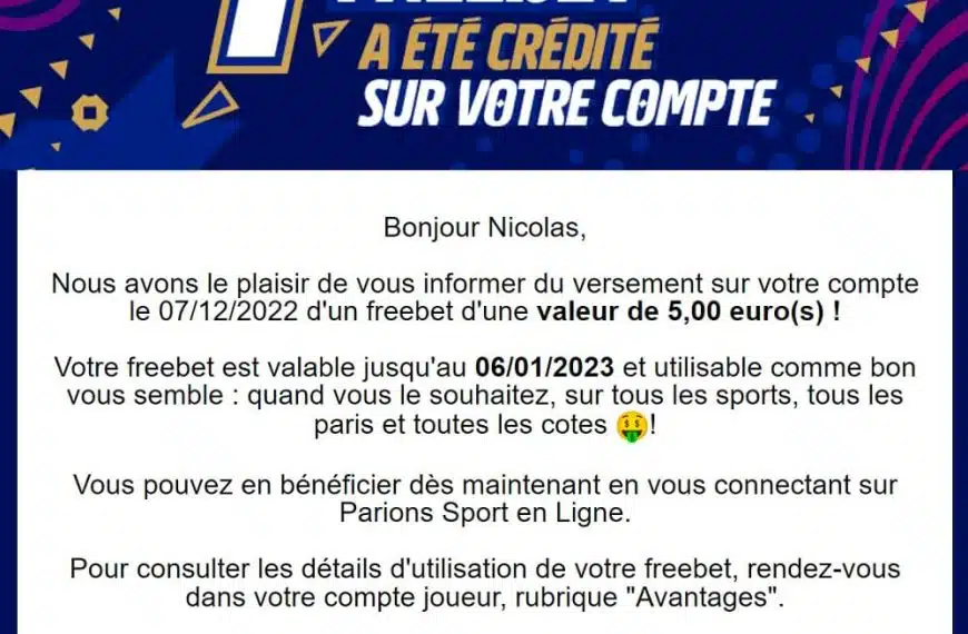 Paris sportifs gratuits sans dépôt : comment parier sans mettre en jeu votre argent ?